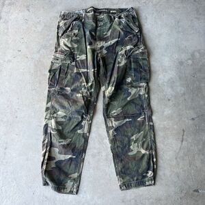 Vintage Denim Supply Ralph Lauren Cargo Pants Mens 40 32 Camo wide Leg flag